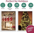 LAMPHOME Super-Bright Extendable Warm White Christmas Lights Decoration 150Lights 31.9ft UL Certified Mini Bulb String Lights Set for Outdoor Christmas Tree Garden Holiday Party Patio Wedding Decor