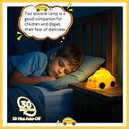 Car Night Light for Kids - 2-in-1 Dimmer & Timer, Rechargeable Squishy Silicone Baby Lamp, Cute Taxi Car Nightlight for Boys Girls Birthday Xmas Gifts Bedroom Decor Lamp