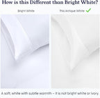California Design Den Natural 100% Cotton Sheets, Full Size Sheets Set, 400 Thread Count Sateen Bedding, Deep Pockets with All-Around Elastic for a Snug Fit, Cool & Durable Bed Set - Antique White