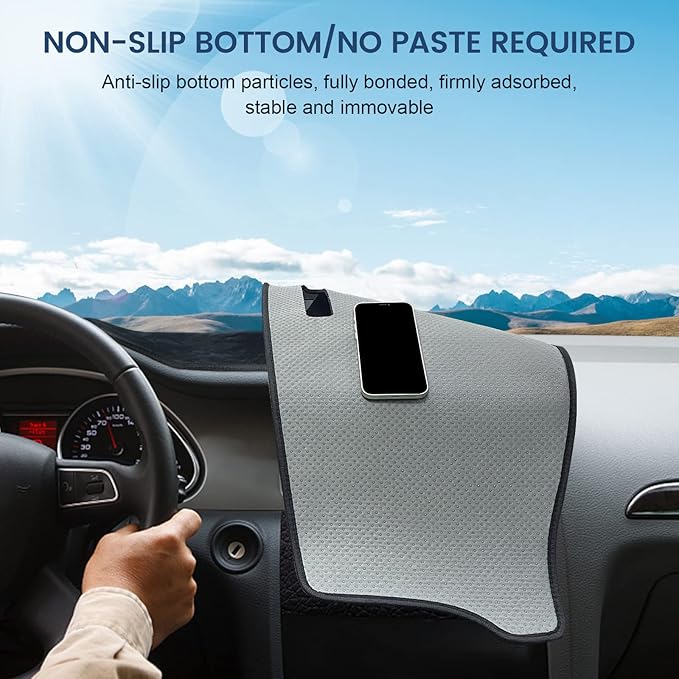 Dashboard Cover Mat Custom Fit for Toyota Tacoma 2005-2015 Dash Cover Nonslip Dash Mat Protector Sunshade No Glare Black