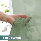 Chyhomenyc Sage Green Sheer Curtains 78 Inches Long 2 Panels Set for Living Room, Light Filtering Voile Lightweight Bedroom Curtains, Rod Pocket Solid Window Treatment Drapes, Each 42W x 78L