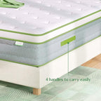 Novilla Queen Size Mattress, 10 Inch Hybrid with Gel Memory Foam & Individually Wrapped Pocket Coils Innerspring, Queen Spring Mattresses for a Cozy & Peaceful Sleep