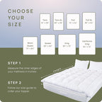 Plush Extra Thick Twin XL Mattress Topper for College Dorm, Soft & Cooling Pillow Top Bed Topper for Back Pain Relief with 300TC Cotton Cover, Overfilled Mattress Pad, Fit to 6”-22” Mattress.