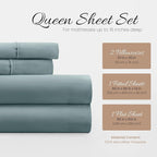 Linen Market Bed Sheets for Twin XL Size Bed (Ocean) - Sleep Better Than Ever with These Soft and Cooling Twin XL Sheets - Deep Pocket Fits 16" Thick Beds - 4 Piece Twin XL Sheet Set