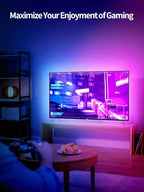 LED Lights for TV, 23ft Backlights for 75-100in TV, RGB Backlight with Music Sync Bluetooth APP and Remote Control, USB Powered LED Strip for Bedroom Home Decor