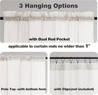 Chyhomenyc Ivory Sheer Curtains 96 Inches Long 2 Panels, Light Filtering Ivory Curtains for Living Room, Soft Gentle Voile Rod Pocket Bedroom Window Drapes, 59Wx96L Inch, 2PCS