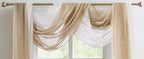 Warm Home Designs 30 Feet Long Sheer Brown Taupe Window Scarf. These XXL Length Valance Window Scarves 54 X 360 Inches in Size. Great as Bed Canopy or Wedding Arch Draping Fabric. AM Taupel 360"