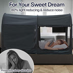 Alvantor Canopy Bed 2-in-1 Dream Privacy Space Full Size Sleeping Tents Indoor Pop Up Portable Frame Breathable Reducing Light & Air Ventilation