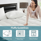 CYMULA King Size Mattress Topper - Extra Thick Cooling Mattress Pad Cover for Back Pain - Soft Mattress Protector Firm Bed Topper Pillow Top with 8-21 Inch Deep Pocket 3D Snow Down Alternative Fill