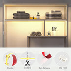 WOBANE Under Cabinet Lighting,Flexible COB LED Strip Light,Under Counter Lights for Kitchen,Mirror, Ceiling,Room,TV,Shelf,Closet,ETL Listed,6.6ft,640LEDs,4000K Natural White,900lm