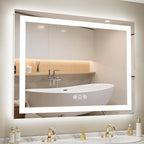 48"x 36" LED Bathroom Mirror with Lights, Double Lighting Sources Dimmable, Backlit + Front Lit, Anti-Fog, Lighted Bathroom Vanity Mirror for Wall(Horizontal/Vertical)