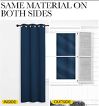 NICETOWN Room Darkening Curtains for Kitchen, Moroccan Blue, Set of 2, 42 inches Wide by 50 inches Long, Window Treatment Thermal Insulated Solid Grommet Room Darkening Curtains/Drapes for Bedroom