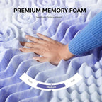 Dreamsmith 4 Inch 7-Zone Queen Memory Foam Mattress Topper, Cooling Gel Infused Foam Mattress Pad, Queen Size Bed, CertiPUR-US Certified