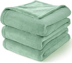 BEDELITE Fleece Blanket Twin Size Dusty Green Throw Blankets for Couch & Bed, Luxury Plush Cozy Fuzzy Blanket 60x80 inches, Super Soft Warm Lightweight Throw Blanket for Travel Camping