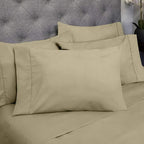 Sweet Home Collection 6 Piece 1500 Supreme Collection Brushed Microfiber Deep Pocket Sheet Set-2 Extra Pillow Cases, Great Value, Split King, Sage