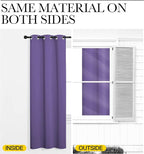 NICETOWN Lilac Purple Room Darkening Curtains for Kitchen, Window Treatment Thermal Insulated Solid Grommet Room Darkening Curtains/Drapes for Bedroom (Set of 2, 42 inches Wide by 68 inches Long)