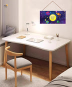 Personalized Sign Outer Space Room Décor Kids Room Decor, Sun Earth Theme Little Man Cave Wall Art Decor for Nursery, Solar System Nursery Door Decor for Toddler Baby Boys Room