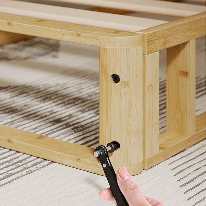 ZINUS Edgar 8 Inch Bamboo Box Spring, Mattress Foundation, Sturdy Bamboo Structure, Low Profile, Easy Assembly, Full