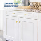 JOY DECOR 6 Pack Cabinet Knobs, Gold Cabinet Handles, 2 Inch Kitchen Knobs, Single Hole Drawer Hardware for Dresser Drawers