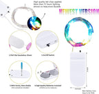 Christmas Fairy Lights Battery Operated-15 Packs 20 LED 6.6FT Silver Wire String Lights Firefly Starry Lights for DIY Custom Table Centerpiece Wedding Party Decoration (Multicolor2)