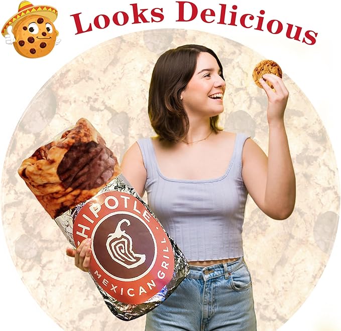 Jorbest Cookie Blanket Adult Size 71 Inches Birthday Gifts for Women Men Mom Teen Boys Girls, Novelty Cookie Throw Blanket Funny Gifts for Adult Kids, 285 GSM Soft Flannel Food Blanket (Dark Brown)