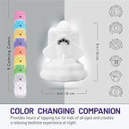 Lumipets Space Rocket LED Baby Night Light, Cordless, Touch Control, Soft Silicone Material, 8 Lulling Colors, Portable