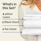 Twin XL 4 Piece Sheet Set - Comfy Breathable & Cooling - Ultra Soft Hotel Luxury Bedding Set w/ 8-16 Inch Deep Pockets - 1 Flat & 1 Fitted Sheet & 2 Pillowcases - Wrinkle Free and Easy Care - White