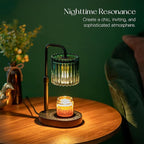 Candle Warmer Lamp with Timer: Emerald Green Candle Warming Lamp with 2 Bulbs Height Adjustable Wax Melt Dimmable Bedroom Decor Christmas Gift for Women