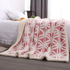 LOMAO Sherpa Fleece Blanket Fuzzy Soft Throw Blanket Dual Sided Blanket for Couch Sofa Bed (Pink, 90''x110'')