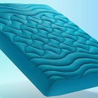 SLEEP ZONE Cooling Queen Mattress Pad, Premium Zoned Quilted Fitted Mattress Topper, Elastic Mattress Protector Cover, Machine Wash Durable, Deep Pocket 8-21 inch, Teal, Queen