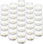Uiifan 36 Pcs Clear Votive Candle Holder Bulk Glass Tea Lights Round for Wedding 1.97'' x 2.17'' Candle Jars Holder for Wedding Table Centerpiece Party Birthday Home Decoration