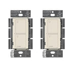 Lutron Caseta Original Smart Light Switch (Lutron Smart Hub Required), for Home, LED, and Fans, 6 Amp, Single-Pole/3-Way, Neutral Required, PD-6ANS-LA-2-Pack, Light Almond, 2 Pack