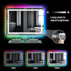 LED Mirror for Bathroom, 30"X36" with 8 RGB Backlit +3 Front Lit (Adjustable Individually), Anti-Fog, Lighted Bathroom Vanity Mirror for Wall, Shatterproof, Memory Function, Tempered Glass