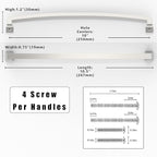 10 Pack Brushed Satin Nickel Cabinet Pulls 10 Inch(254mm) Kitchen Cabinet Handles Solid Zinc Alloy Cabinet Hardware Drawer Pulls