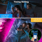 DAYBETTER Smart Led Lights 32.8 ft, 2835 RGB Led Strip Lights Kits with 24 Keys Remote, App Control Timer Schedule Led Music Strip Lights