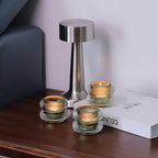 Woho Ribbed Glass Votive Candle Holders Set of 6, Vintage Tealight Candle Holder for Wedding Decor, Elegant Tea Lights Candle Holder for Dinner Table/Christmas Decorations(Green, 2.1" H X 2.75" D)