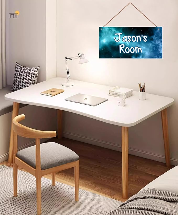 Personalized Sign Outer Space Room Décor Kds Room Decor, Universe Theme Little Man Cave Decor for Nursery, Blue Sky Nursery Decor for Toddler Baby Boys Bedroom