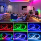 BTF-LIGHTING WS2812B RGB ECO LED Strip, Chasing Effects 5050SMD Individually Addressable 16.4FT 60Pixels/m 300Pixels Flexible Dream Color IP30 for Bedroom DIY Projects DC5V(No Adapter or Controller)