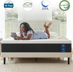 Molblly Twin XL Mattress,10 Inch Cooling-Gel Memory Foam Mattress Bed in a Box,Bed Supportive & Pressure Relief, 38" X 78"