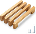 Burlywood Square 7-1/2in 10 pcs Wooden Drawer Pulls Handle pulls for cabinets Kitchen Cabinet Drawer pulls Cabinet Door Pull