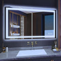 LED Bathroom Mirror 40"x 24",Front Lit and Backlit Bathroom Mirror with Lights,Stepless Dimmable,Anti-Fog, Shatter-Proof, Memory, 3 Colors Lighted Vanity Mirror (Horizontal/Vertical)