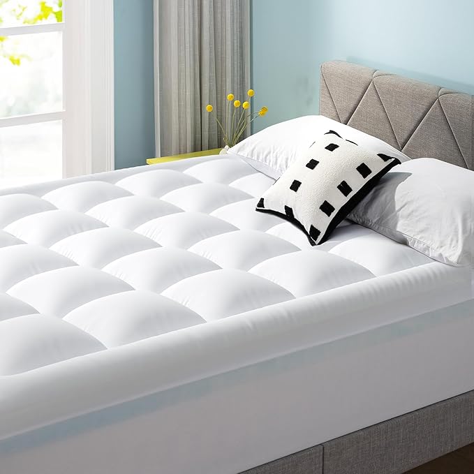 Best Price Mattress 4 Inch Pillowtop Mattress Topper and Pad Combo, 2 Inch Egg Crate Foam Mattress Topper, 2 Inch Plush Mattress Pad, Certified Safe Foam and Fabric, Dorm Essentials, Twin