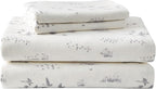 Eddie Bauer - King Sheet Set, Warm Breathable Cotton Flannel Bedding with Deep Pockets, Brushed for Extra Softness, Cozy Home Decor, Oeko-Tex Certified (Geese Meadows, King)