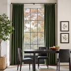Lazzzy Velvet Blackout Curtains Thermal Insulated Room Window Drapes Super Soft Luxury Curtains for Living Room Bedroom Rod Pocket 2 Panels, Moss, 52" W x 108" L