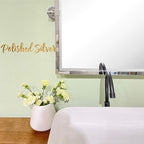 TEHOME Chrome Pivot Mirror Tilt Bathroom Mirror in Polished Nickel Tilting Beveled Vanity Mirrors in Chrome, 28.5x36''