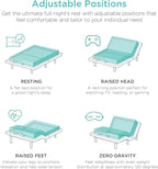 Best Choice Products Ergonomic Queen Size Adjustable Bed Frame, Electric Base w/Wireless Remote Control, Nightlight, Massager, 2 USB Ports