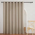 RYB HOME Semi Sheer Curtains - Natural Linen Burlap Texture Light Filtering Privacy Modern Boho Drapes for Bedroom Living Room Kitchen Large Window, Khaki, W 60 x L 95 inches, 1 Pc