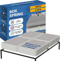 Greaton, Box Spring Bed Base Size, 8-Inch Wood Amish Made in USA – Quiet Noise Free, 4-Pieces Under Mattress-Support BoxSpring, Fully Assembled, White, Queen(Fold), 8" Foundation