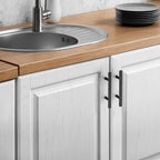JOY DECOR 5 Pack Cabinet Handles, Black Cabinet Pulls, 3 in Hole Center Kitchen Hardware, Stainless Steel T Bar Handles for Dresser Drawers