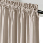 Lazzzy Velvet Blackout Curtains Thermal Insulated Room Window Drapes Super Soft Luxury Curtains for Living Room Bedroom Rod Pocket 2 Panels, Oatmeal, 52" W x 90" L